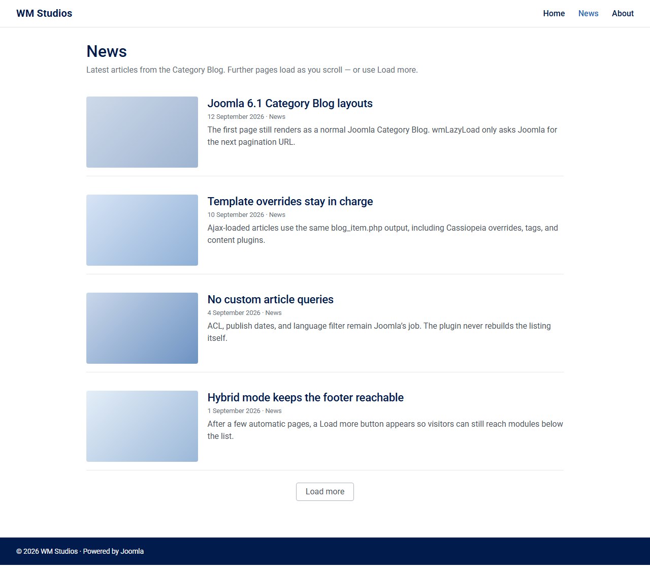 Category Blog — Load more